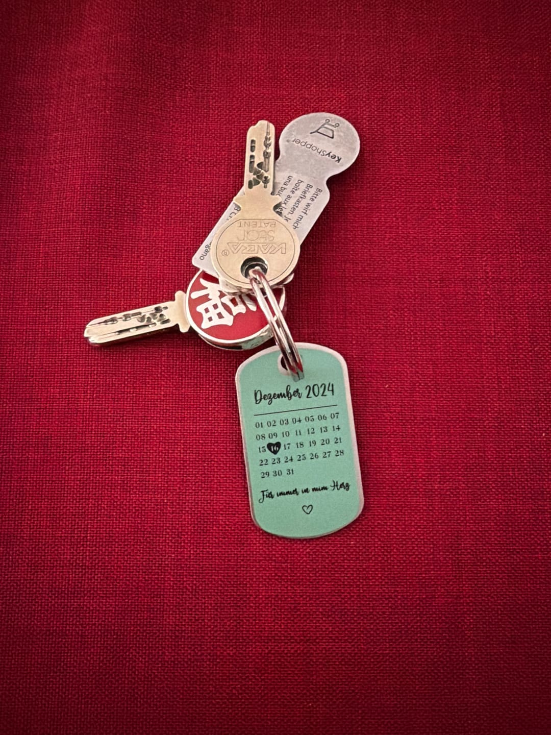 Customer photo review of Unser Tag (Van Gogh-Stil) - Personalisierter Metall-Schlüsselanhänger