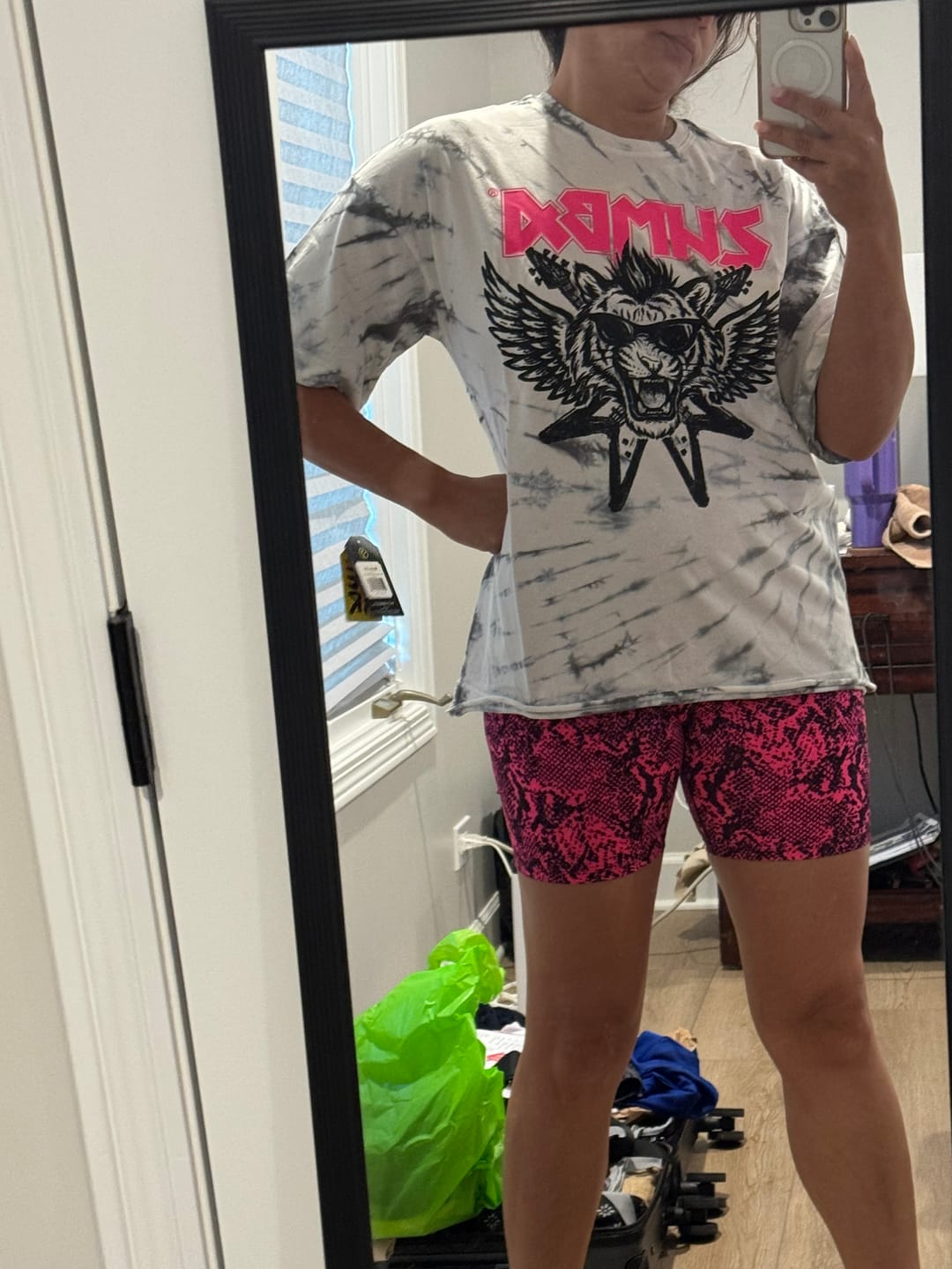 Customer photo review of Rock 'n' Roll Oversized Drop Shoulder Tee