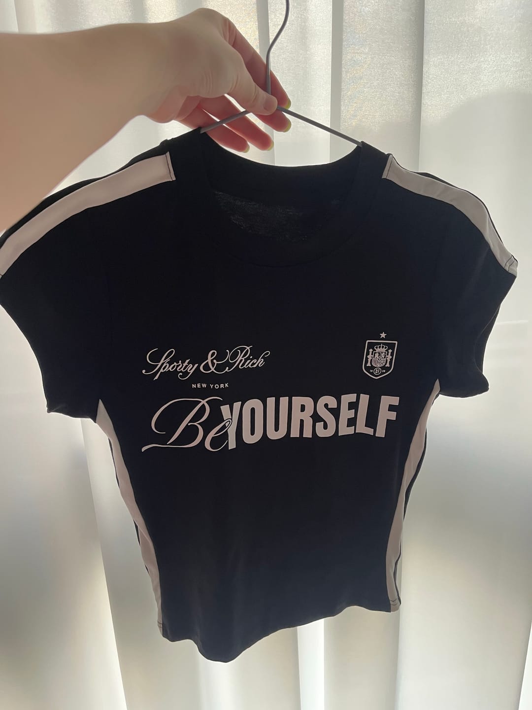 Customer photo review of 0122stepll Graphic Fitted Baby Tee