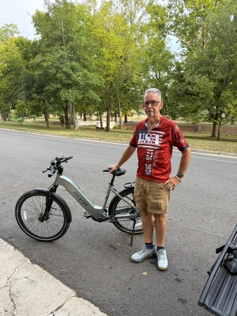 Customer photo review of Men’s Personalized USA Heritage 1776–2026 Cycling Jersey & Kit