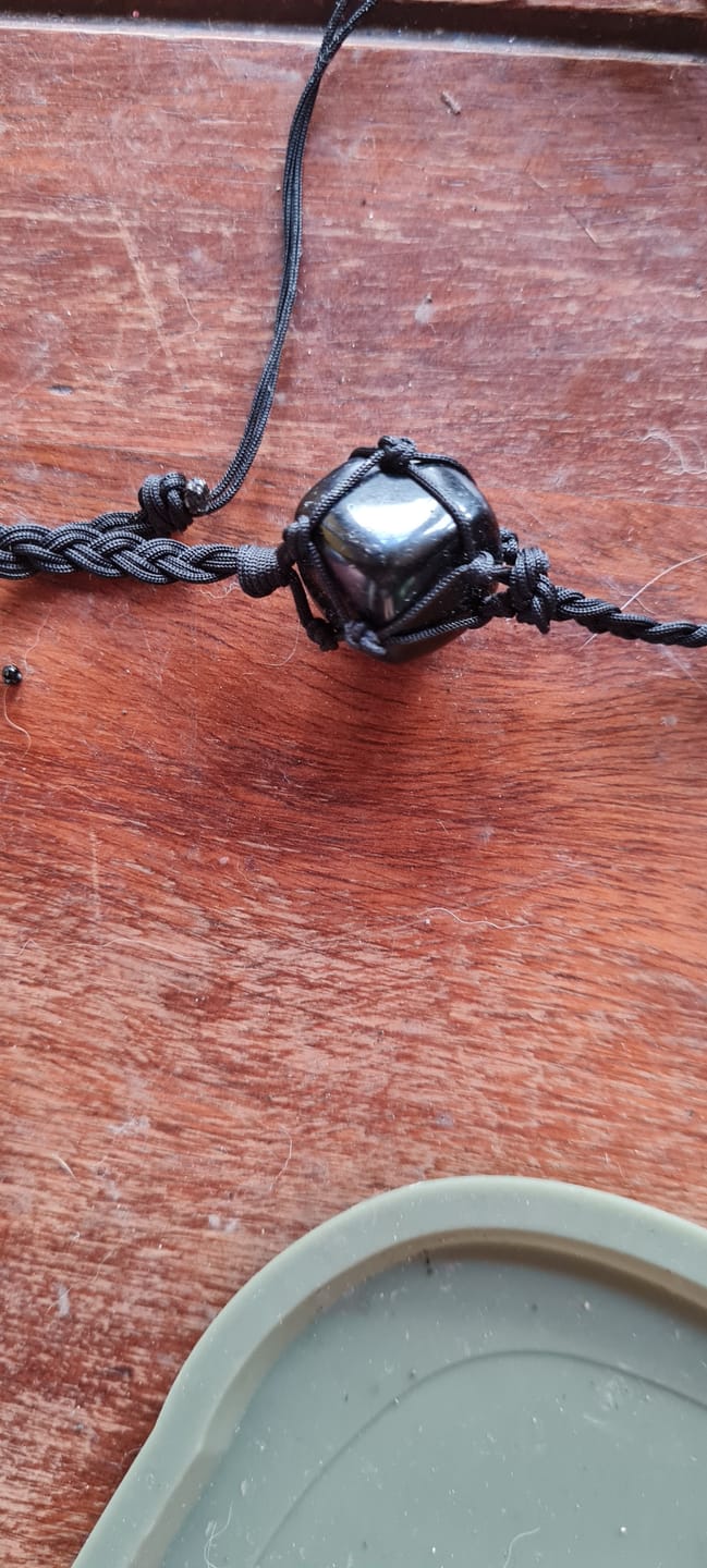 Customer photo review of Obsidian Armband - Natur Stein