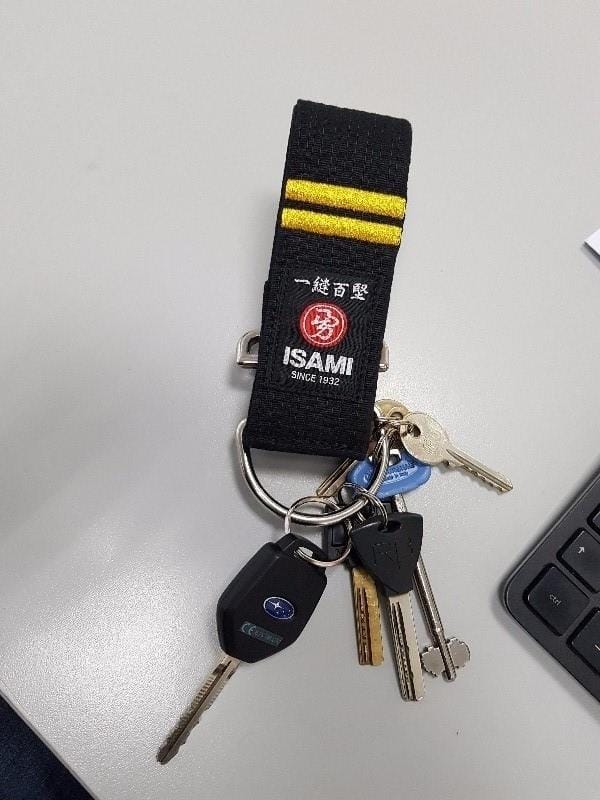 Customer photo review of Black Belt Ukiyoe Keychain