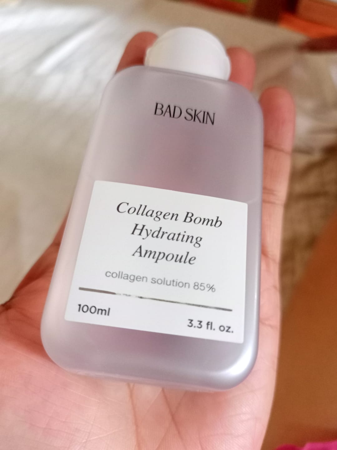 Customer photo review of Bad Skin™ Korean Collagen Bomb Hydrating Ampoule