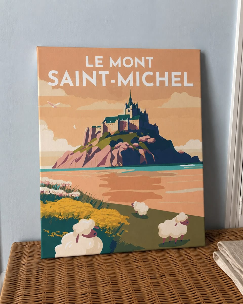 Customer photo review of Affiche Vintage Mont Saint-Michel