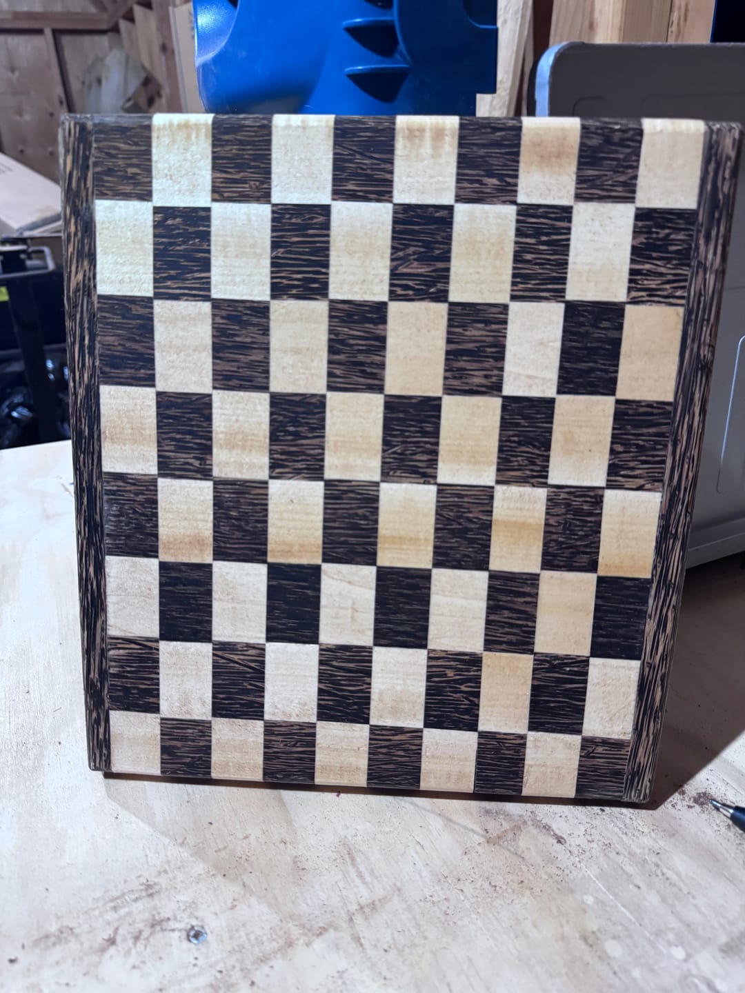 Customer photo review of Black Palm Wood Turning Blank – Kiln Dried Exotic Hardwood for Spindle, Pool Cue, Handles & Mallets