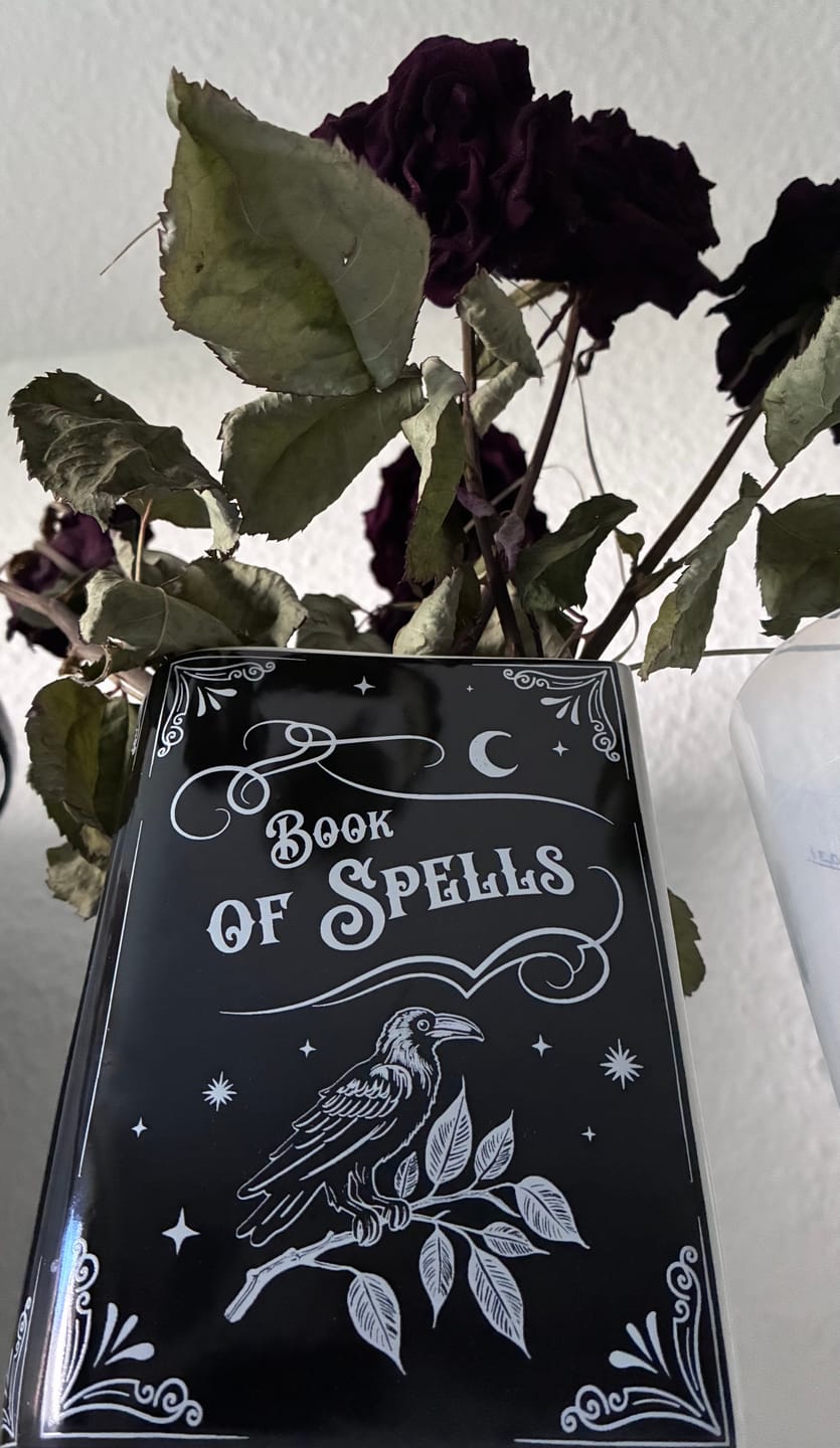 Customer photo review of Spellbook Vase – Keramik Zauberbuch für Blumen & Summerween-Vibes