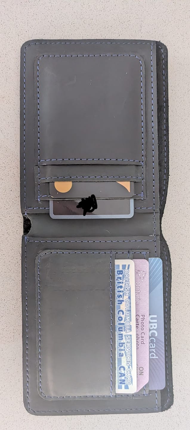 Customer photo review of The Diablo Wallet - Black Full-Grain Leather Wallet with Red Stitching