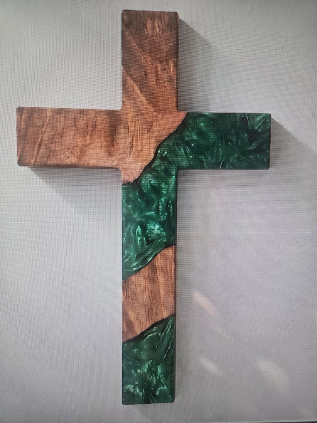 Customer photo review of 12x6x1" Cross Silicone Mold For Epoxy Resin - Medium Cross Mold