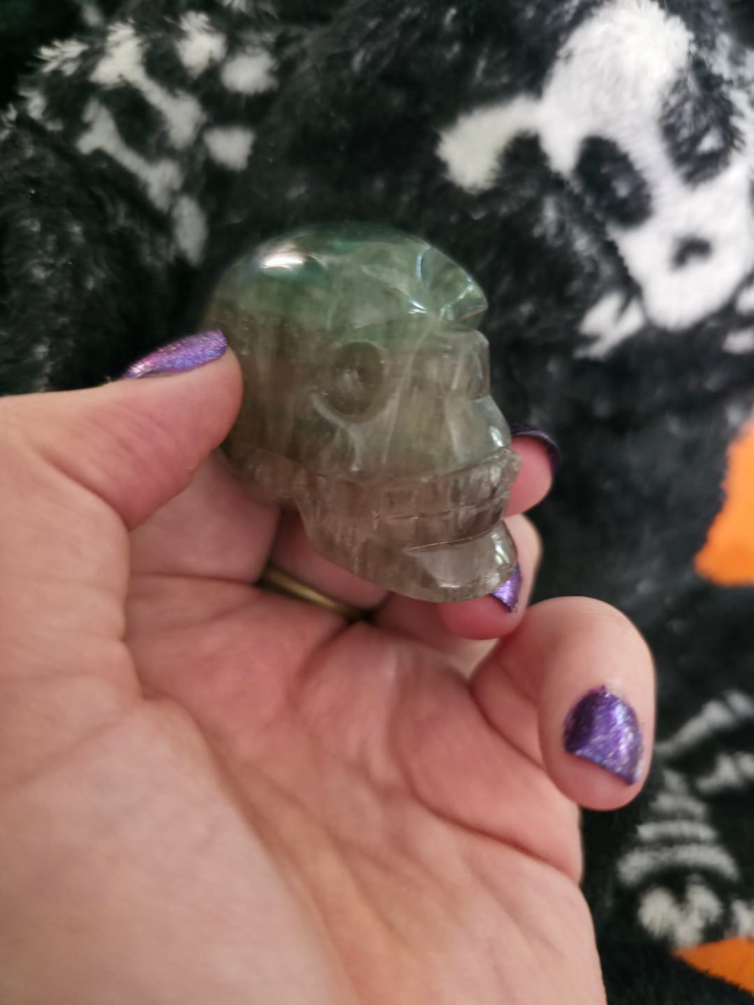 Customer photo review of Natural Fluorite Crystal Skull
