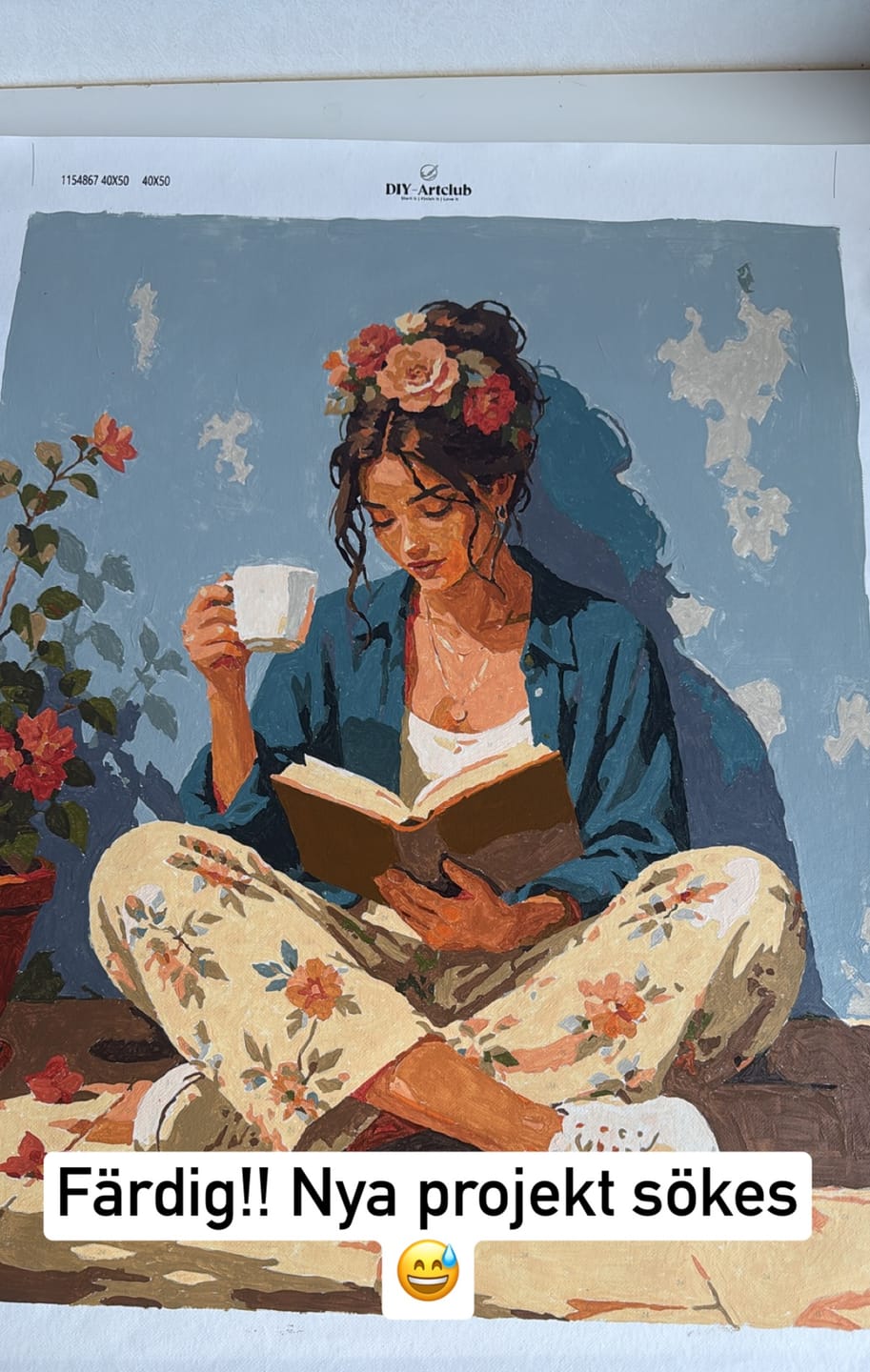 Customer photo review of Floral Escape | Paint by Number
