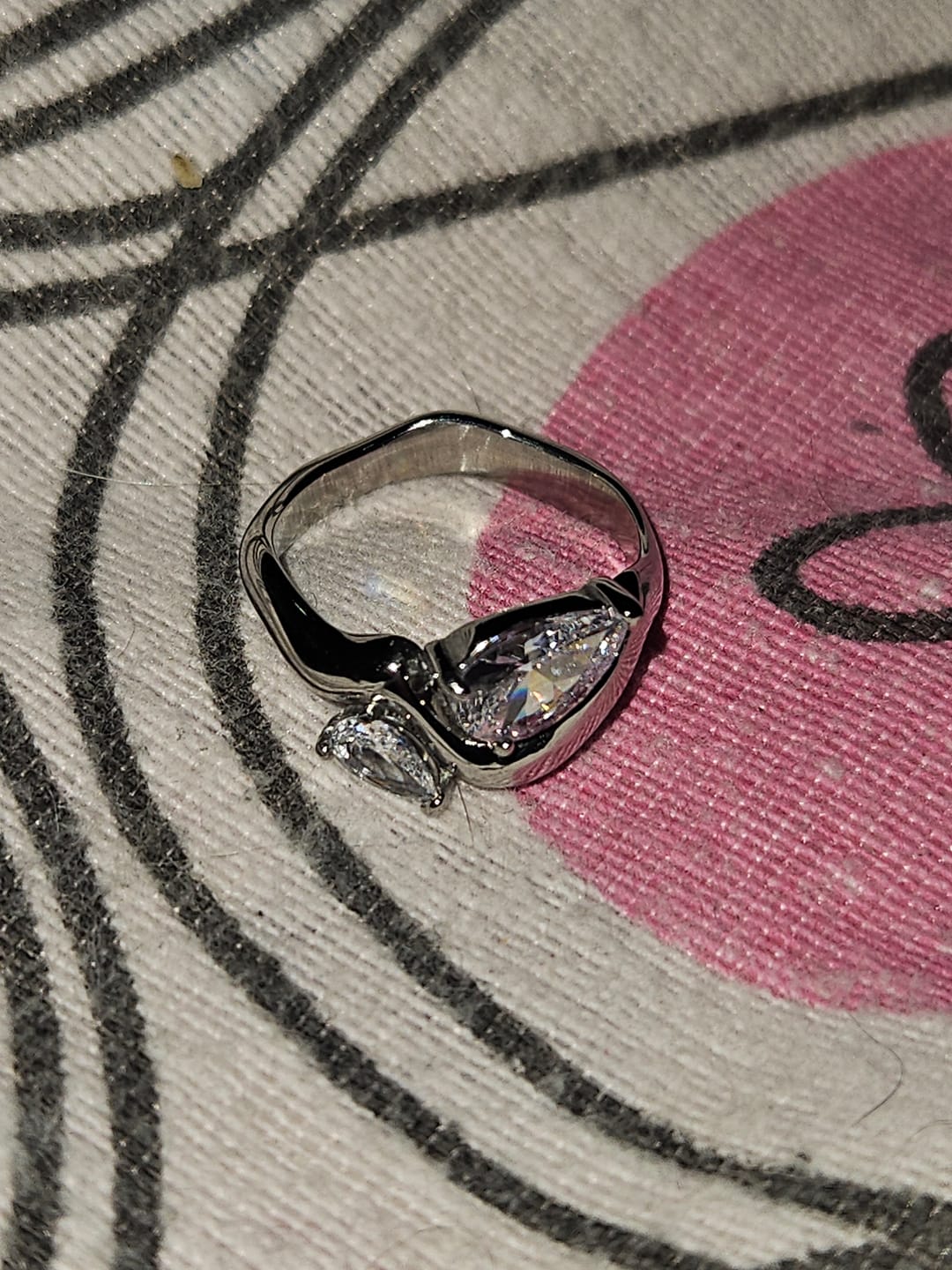 Customer photo review of Anillo Celeste Plata + Zirconia