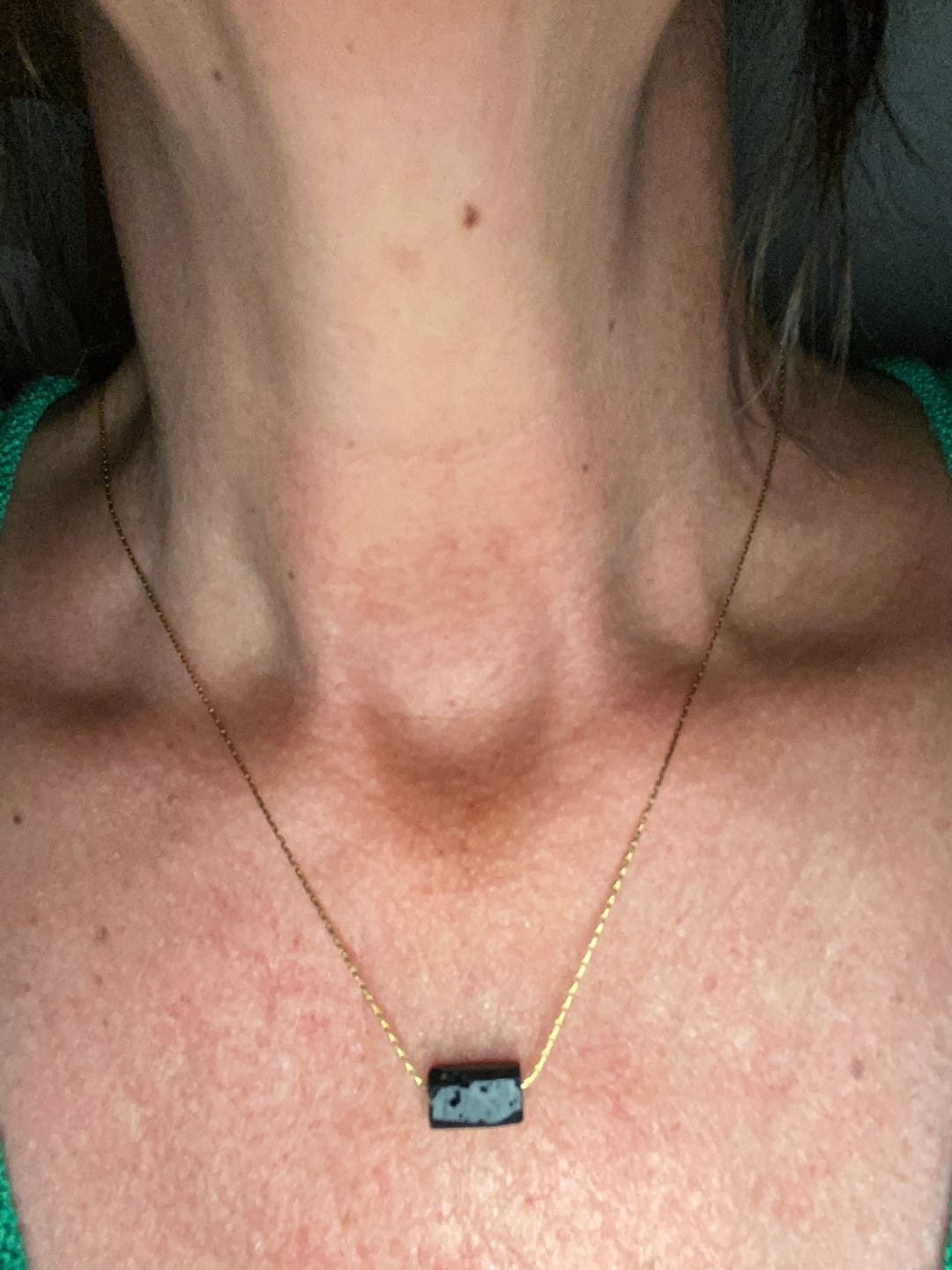 Customer photo review of Turmalin Halskette - Rohstein Gold legiert