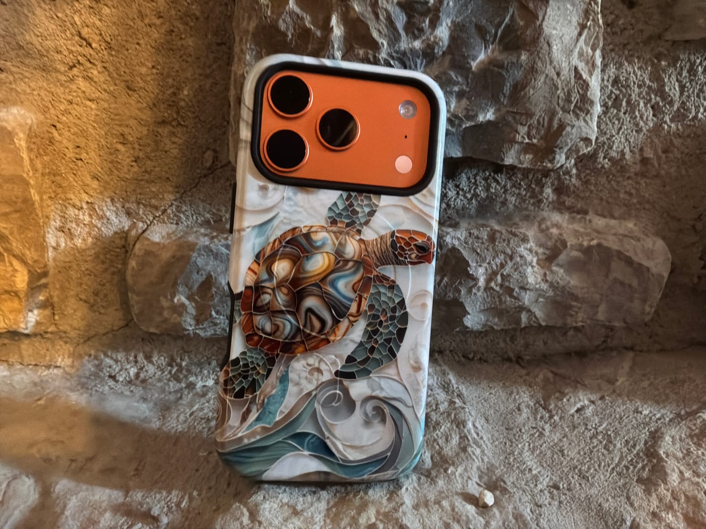 Customer photo review of Sea Turtle Stained Glass Design 1 Print iPhone Case