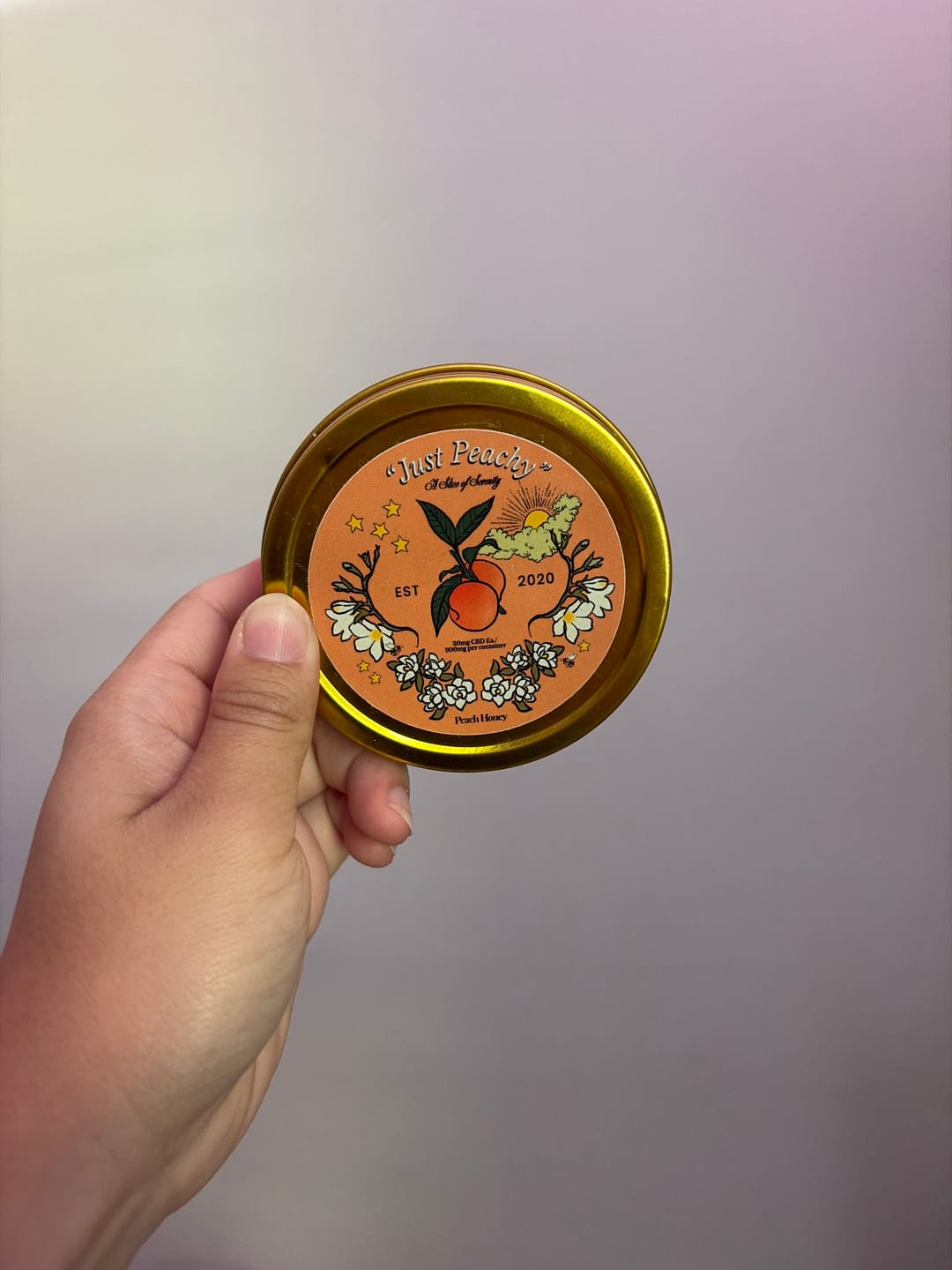 Customer photo review of "Just Peachy" CBD Gummies