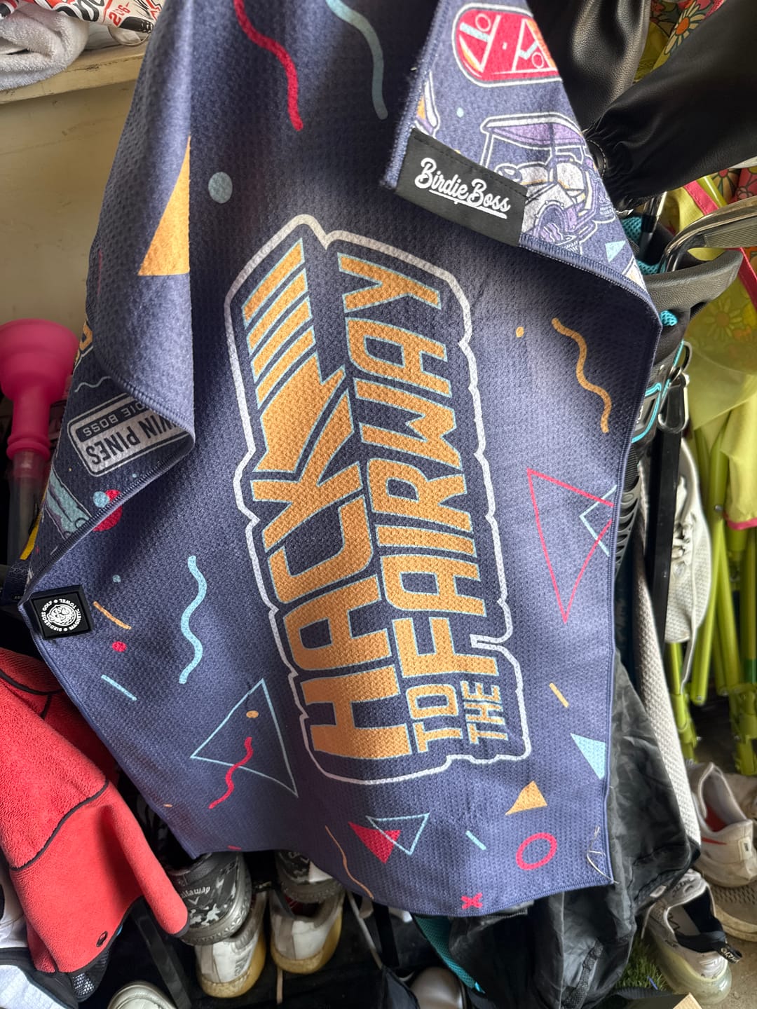 Customer photo review of Hack To The Fairway - Magnetic Golf Towel