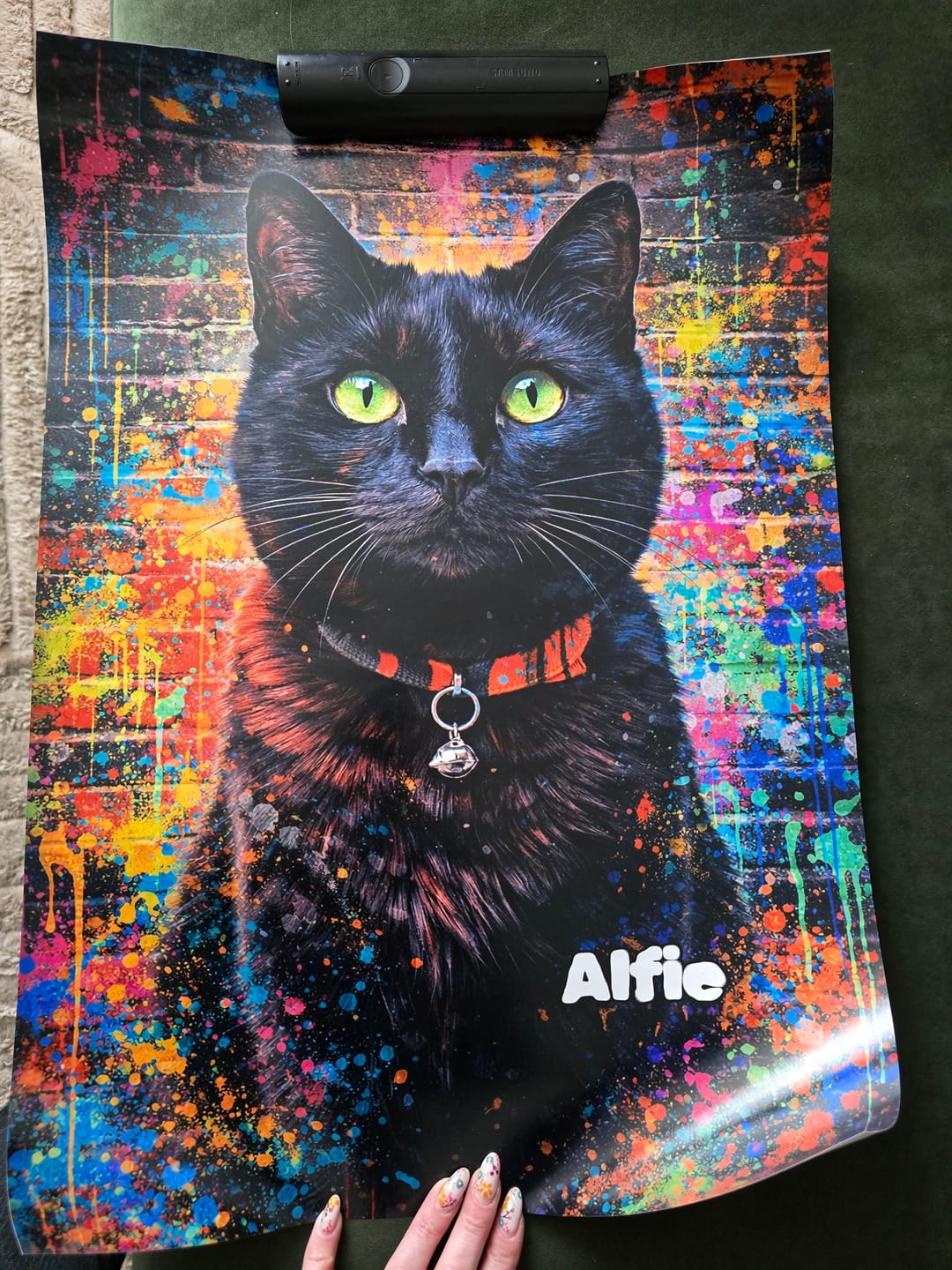 Customer photo review of Splash - Personalised Poster