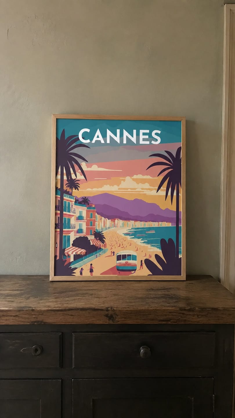Customer photo review of Affiche Vintage Cannes