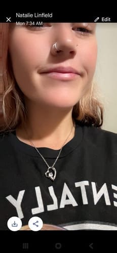Customer photo review of Bonus Granddaughter Necklace Gift Set - "My Family Forever"  Heart Jewelry Set - BG02