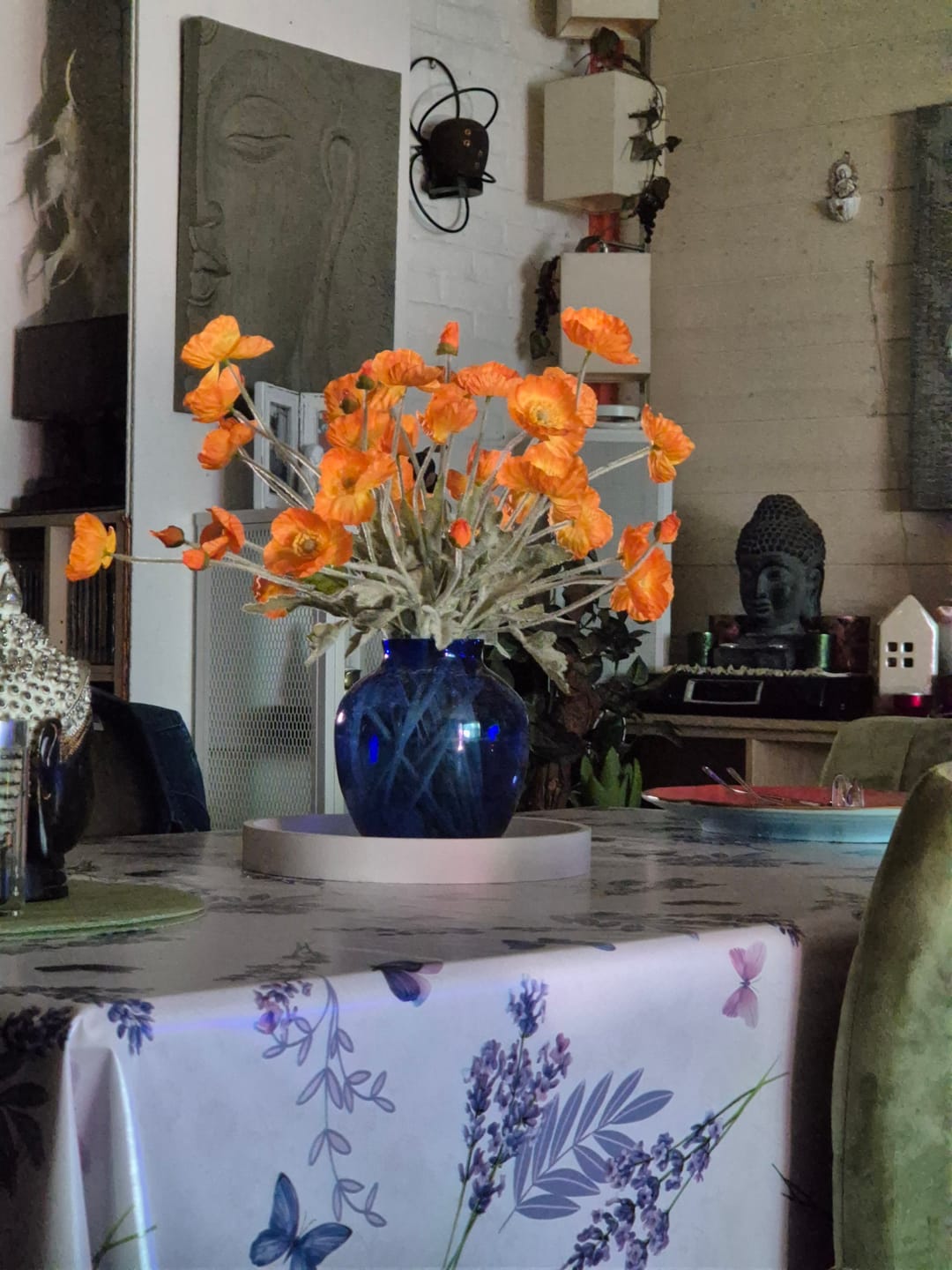 Customer photo review of Zijden Klaprozen - Licht oranje