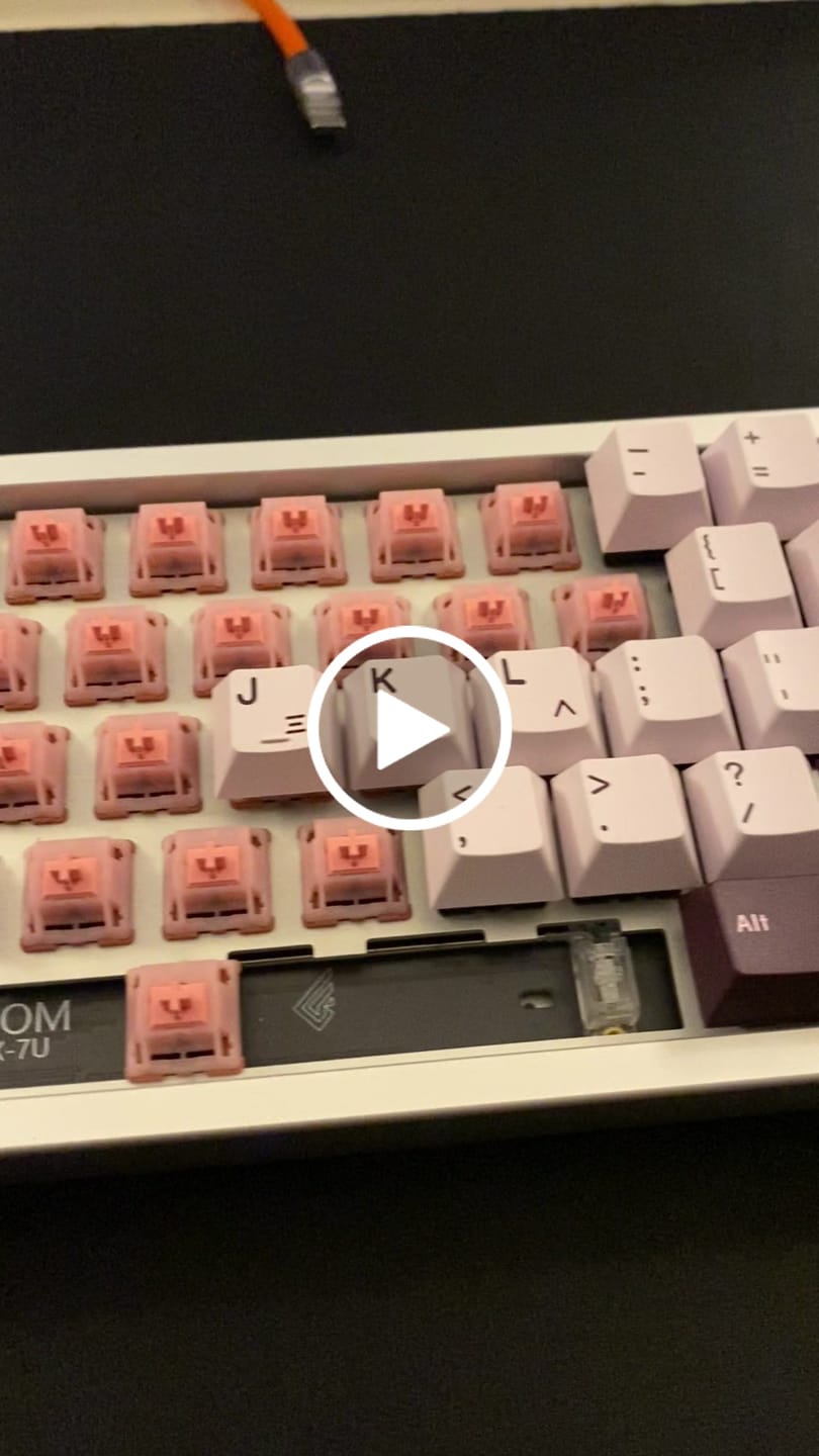 Customer video review of WINGTREE Nezuko Linear Switch Factory Lubed (10PCS)