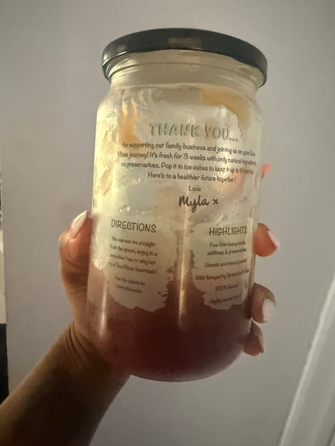 Customer photo review of PURPLE SEAMOSS GEL 720ML *LIMITED EDITION*