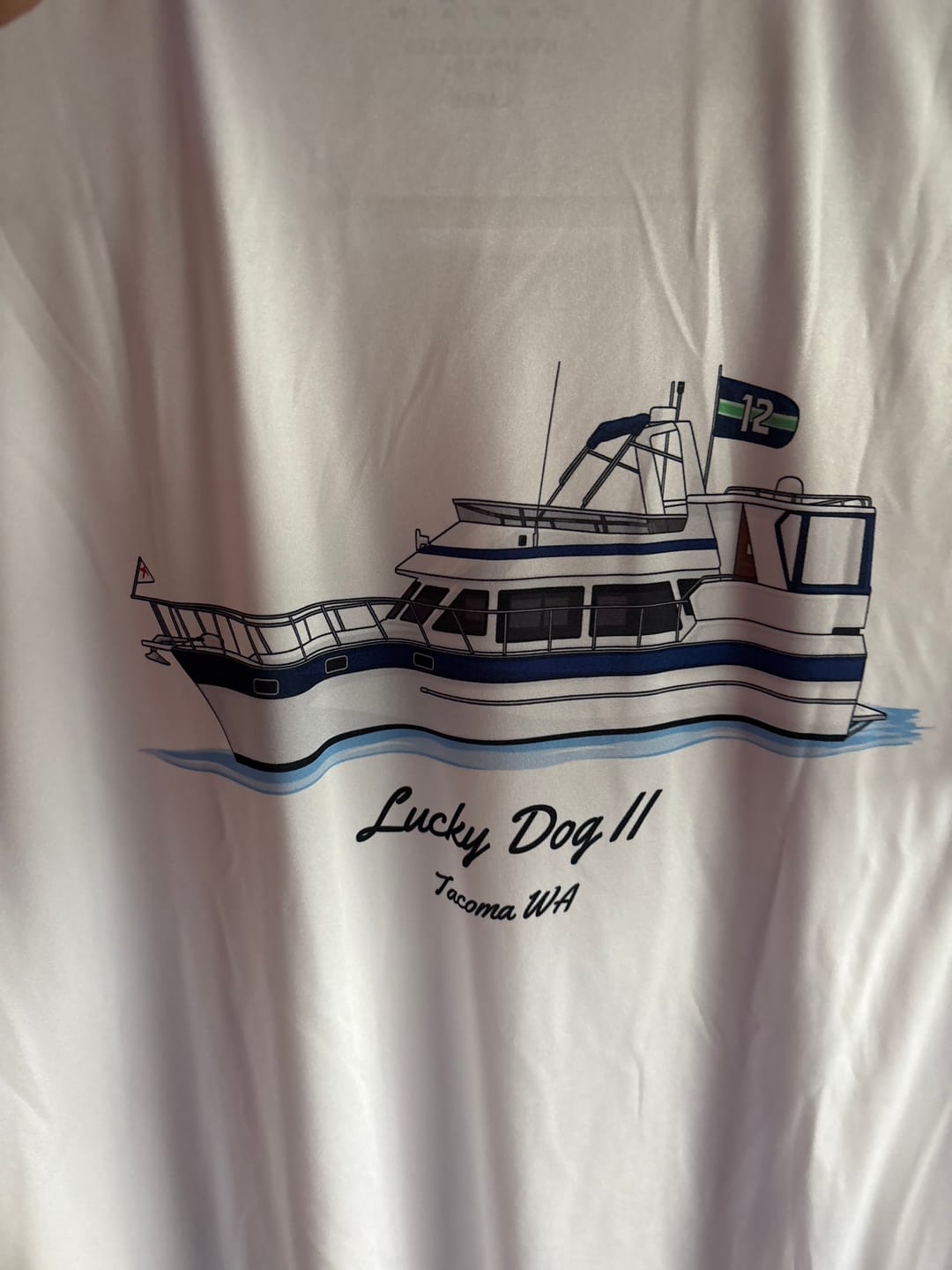 Customer photo review of Independence 250 Dri-Fit Custom Boat Shirts - Short Sleeve