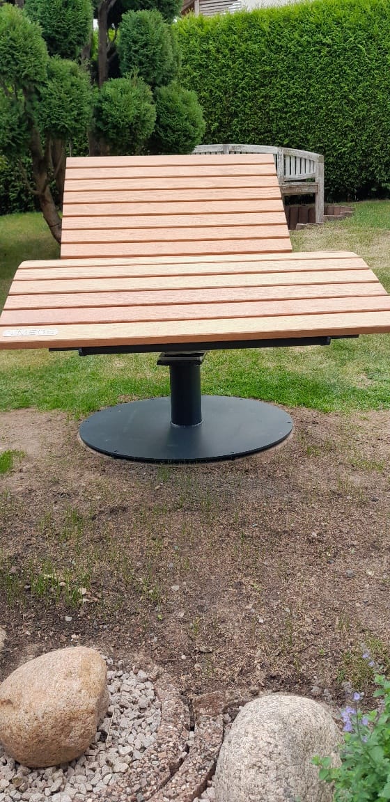 Customer photo review of MEBE Wave Lounge - drehbare Gartenliege für 2 Personen