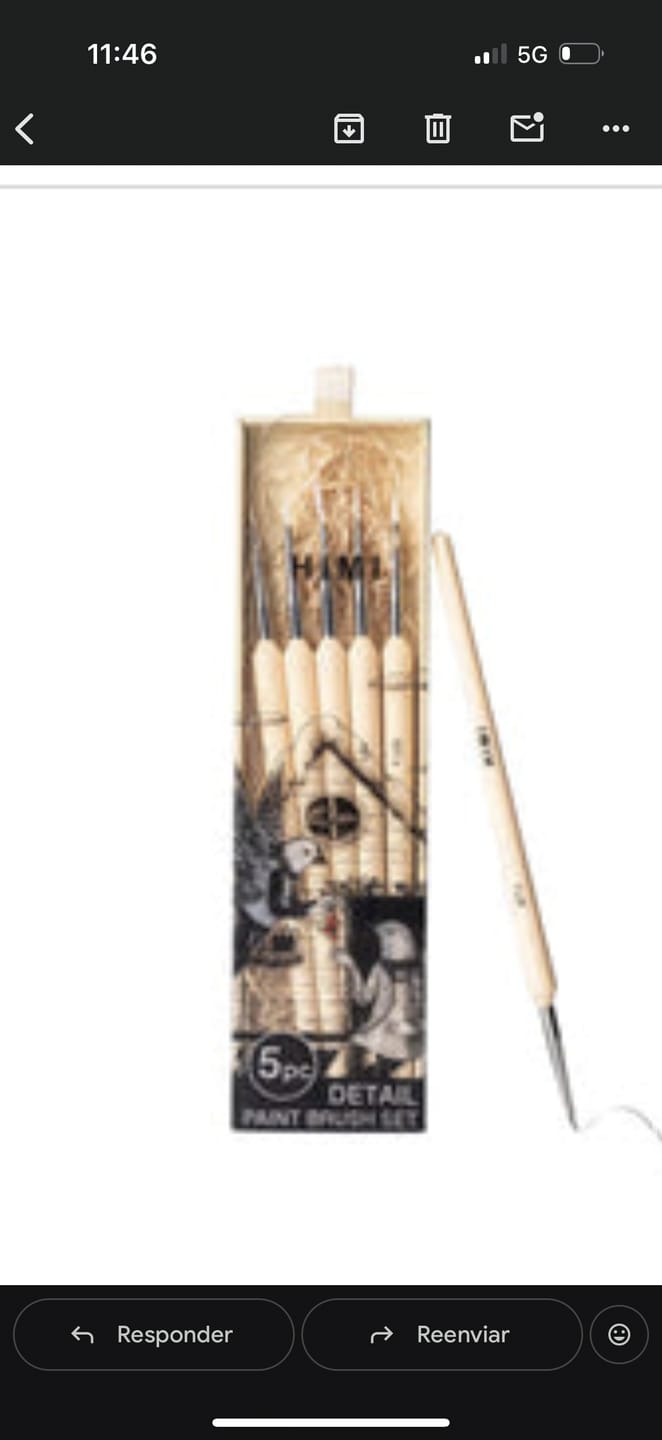Customer photo review of Himi - Set 5 Pinceles para Detalles Little Bird