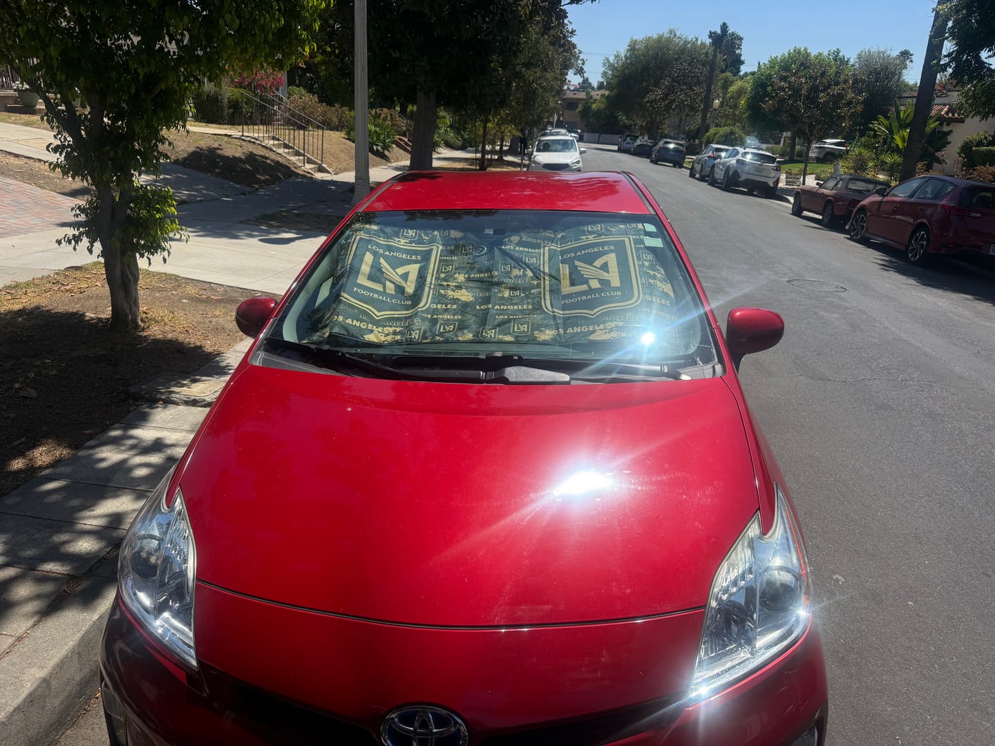 Customer photo review of Los Angeles FC Car Sunshade Custom Car Accessories
