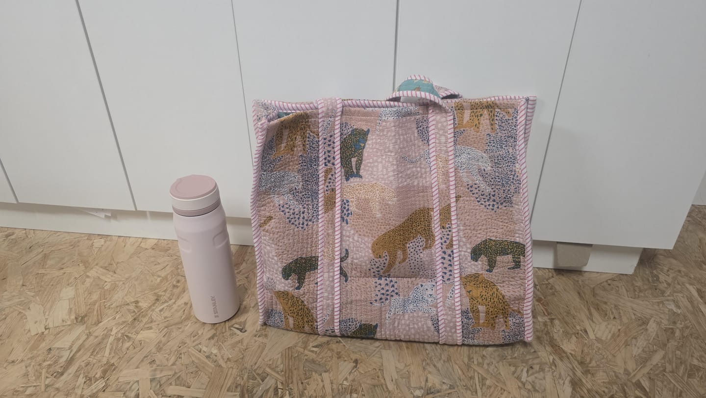 Customer photo review of Sac cabas matelassé en coton réversible - PALORIS