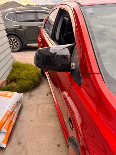 Customer photo review of Rear Side View Mirror Cover For Lancer X 10 Evo 08-16