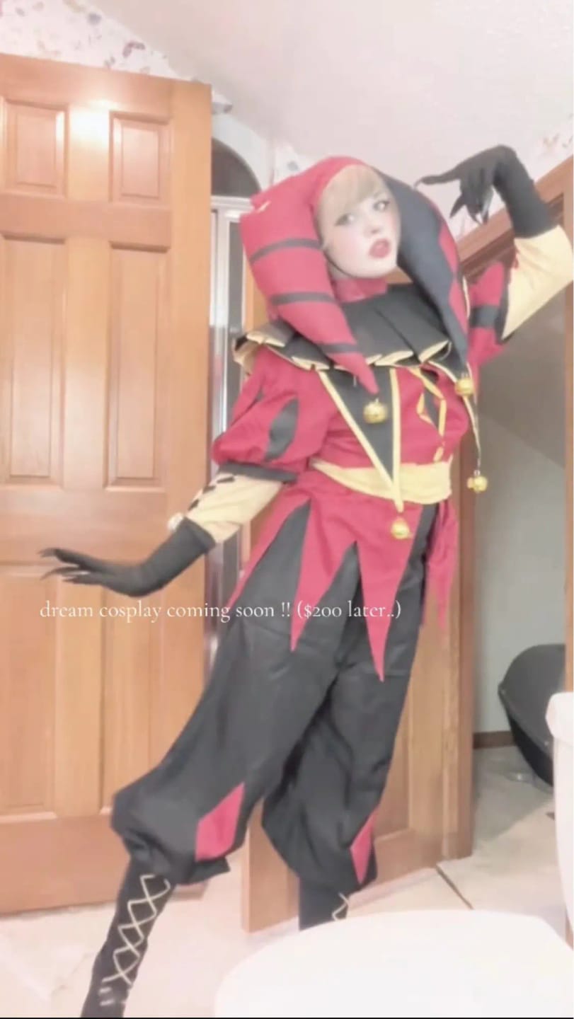 Customer photo review of Pierrot Harlequin Cosplay Circus Costume