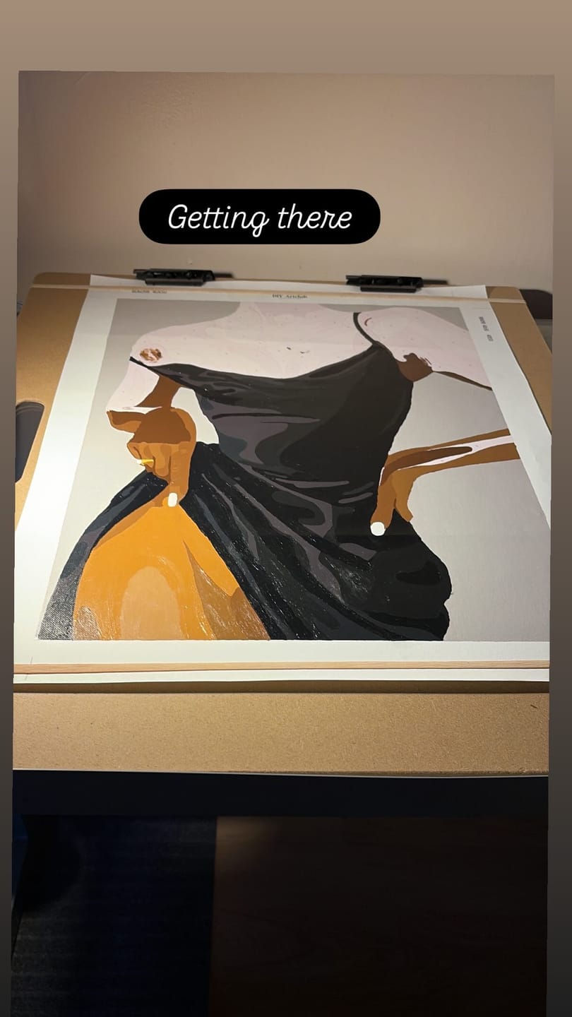 Customer photo review of Elegant Woman | Paint by Numbers