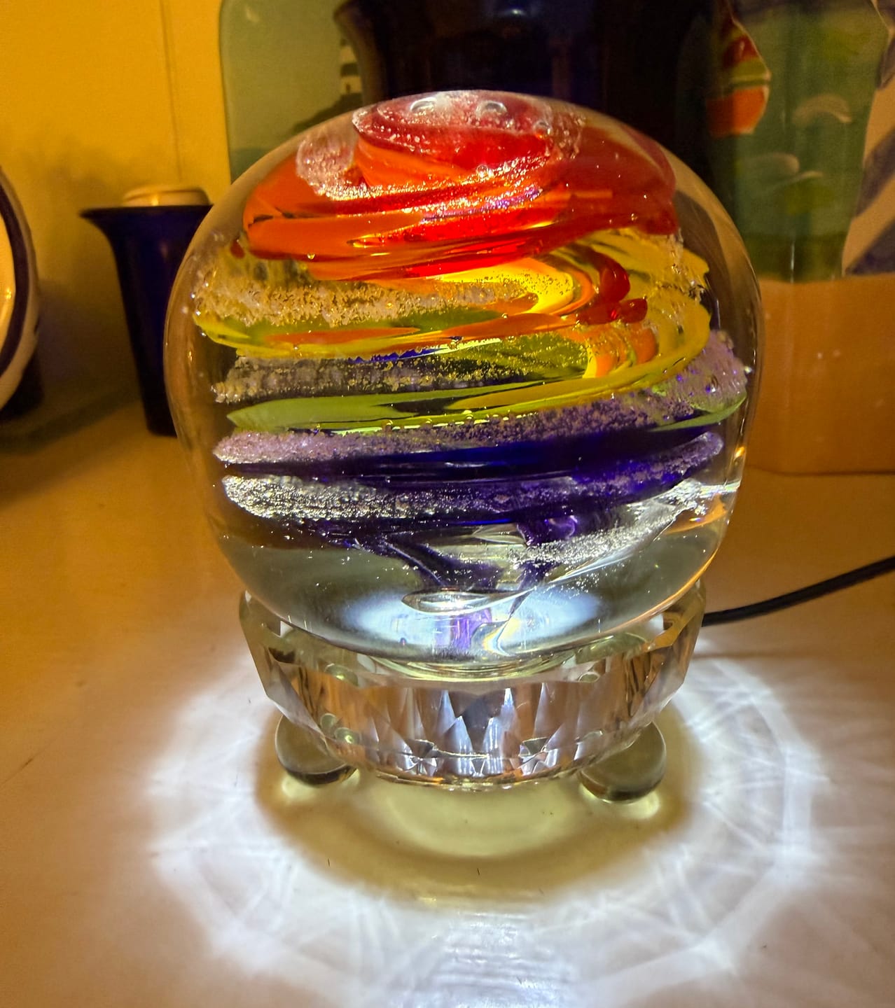 Customer photo review of Lucite Light Stand - White Light