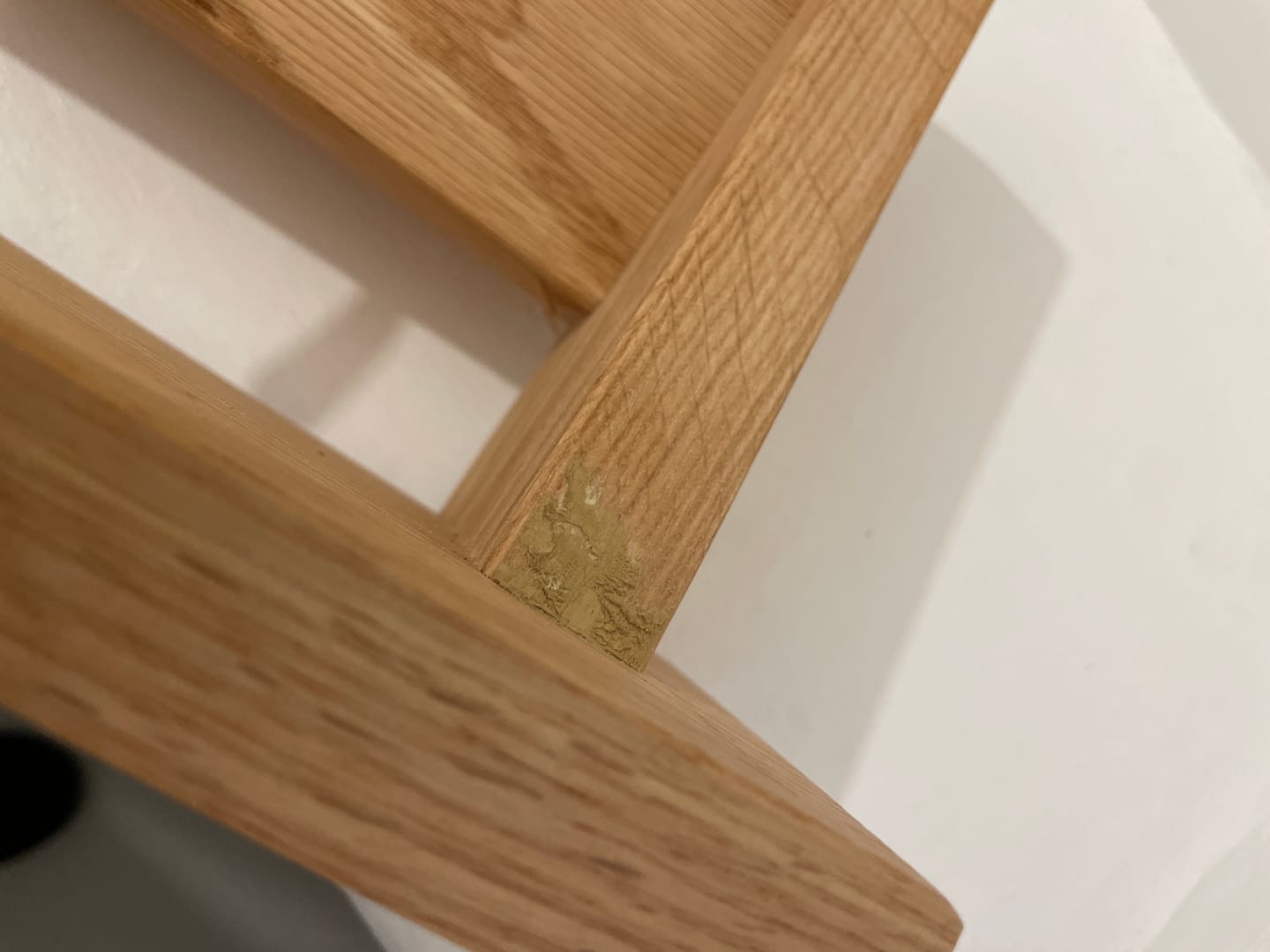 Customer photo review of Solid Oak Coat Rack With Storage Shelf