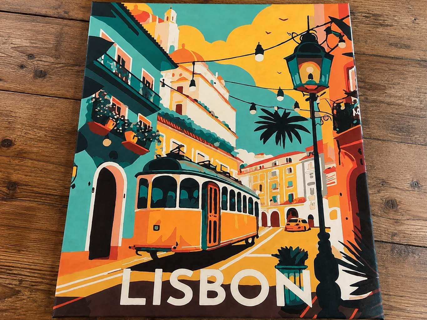 Customer photo review of Affiche Vintage Lisbonne
