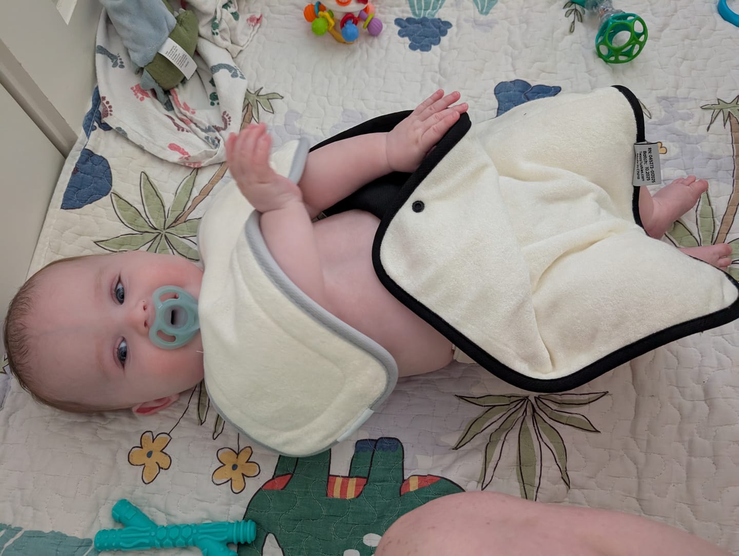 Customer photo review of One Size - 6 layer Natural Fiber Cloth Diaper Inserts with Snap