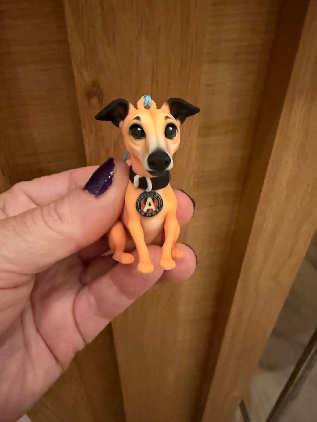 Customer photo review of Custom Pet Keychain & Bag Charm - 3D Figure from Your Photo