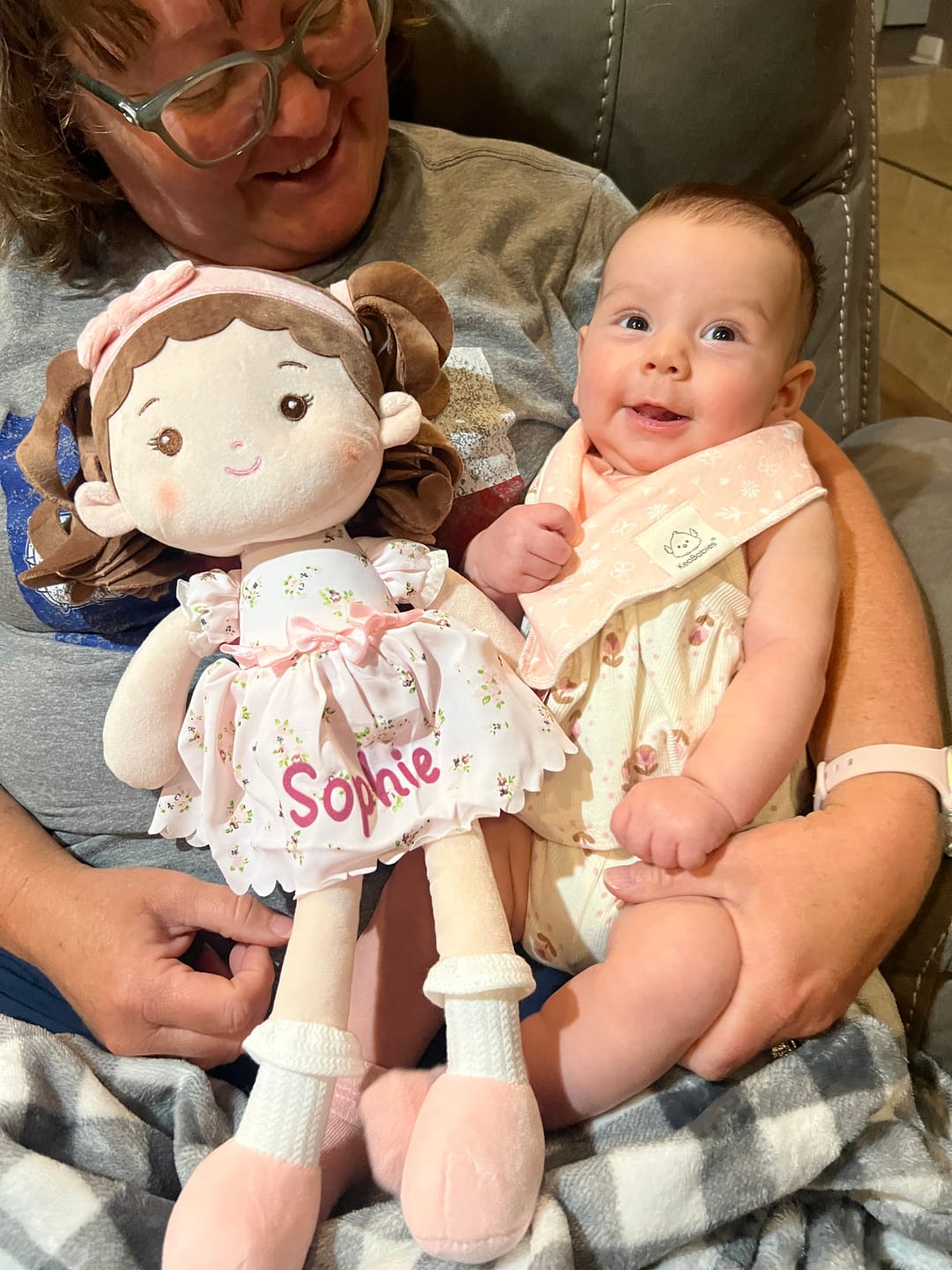 Customer photo review of Leyadoll Soft Plush Personalized Leya Doll, My First Baby Doll