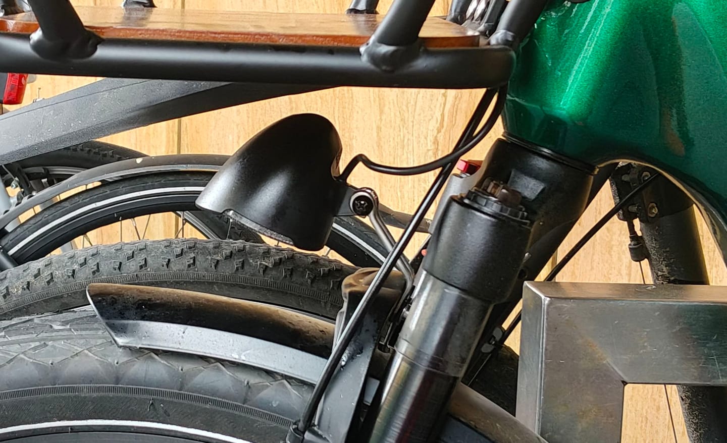 Customer photo review of Front Bike Basket | 20kg Capacity
