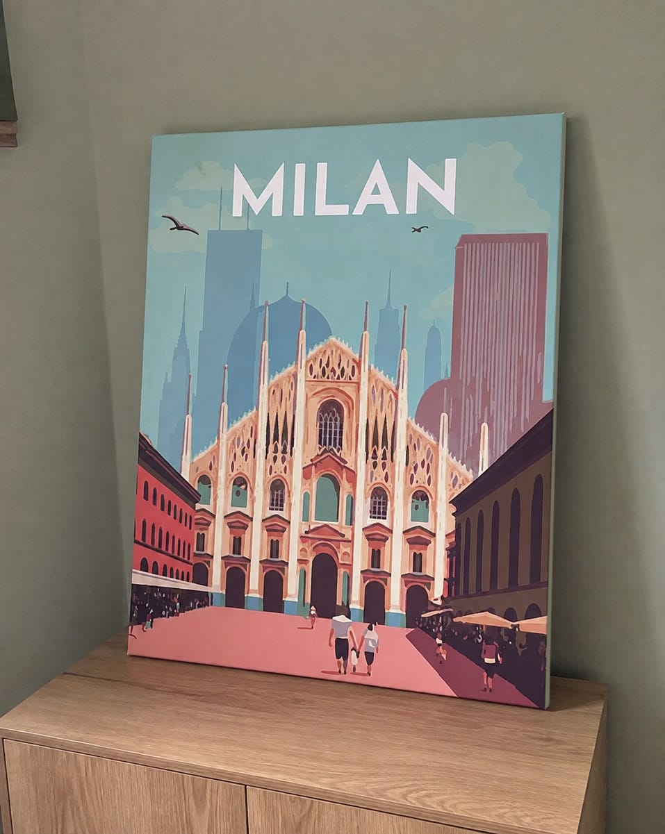 Customer photo review of Affiche Vintage Milan