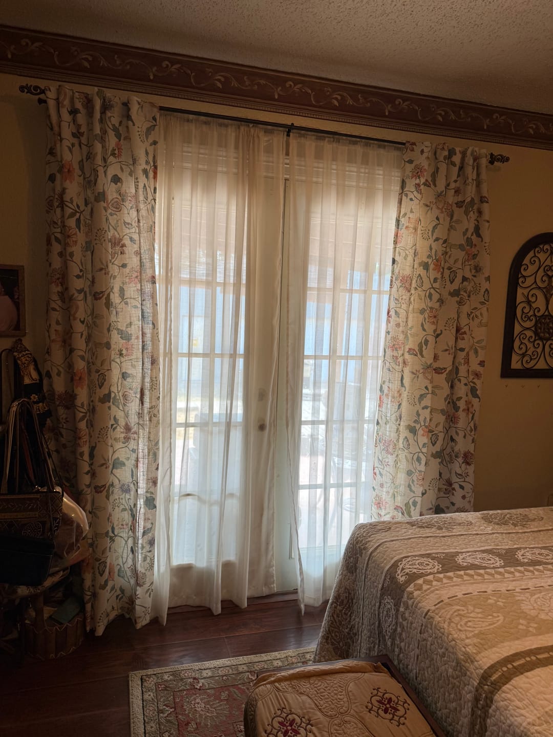 Customer photo review of Hattie Floral Linen Blend Curtains (2 Panels)