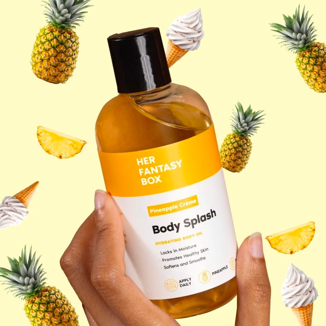 Customer photo review of Body Splash - Skin Smoothing Body Oil  (Pineapple Creme)