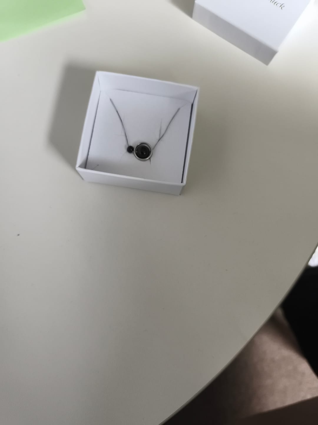 Customer photo review of Obsidian Halskette - Doppelanhänger