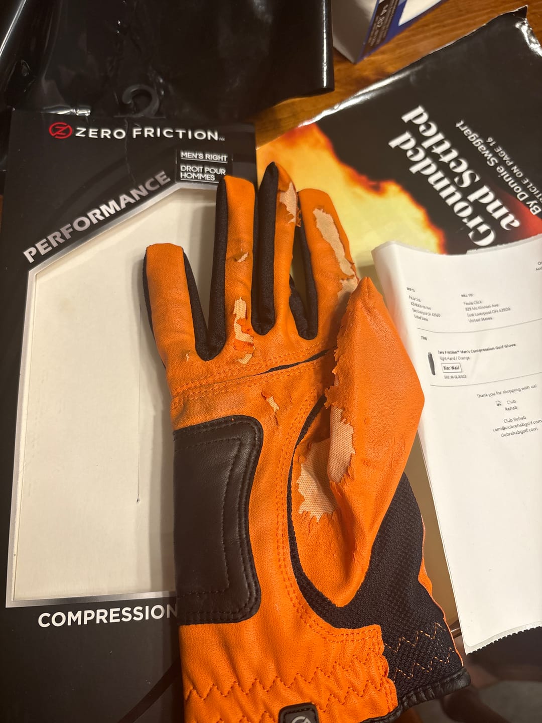 Customer photo review of Zero Friction™ Men's Compression Golf Glove