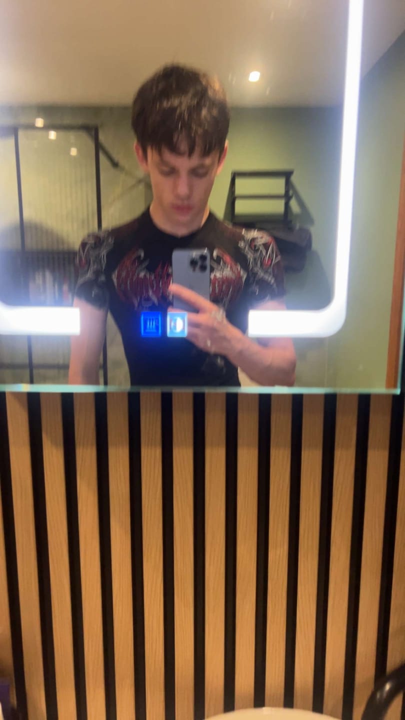 Customer photo review of Void Tech™ Armored Short Sleeve Compression [BLOOD METAL]