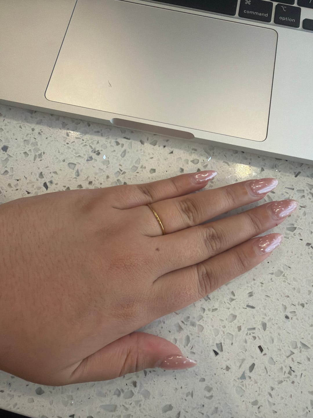 Customer photo review of Eula Gold & Crystal Band Ring