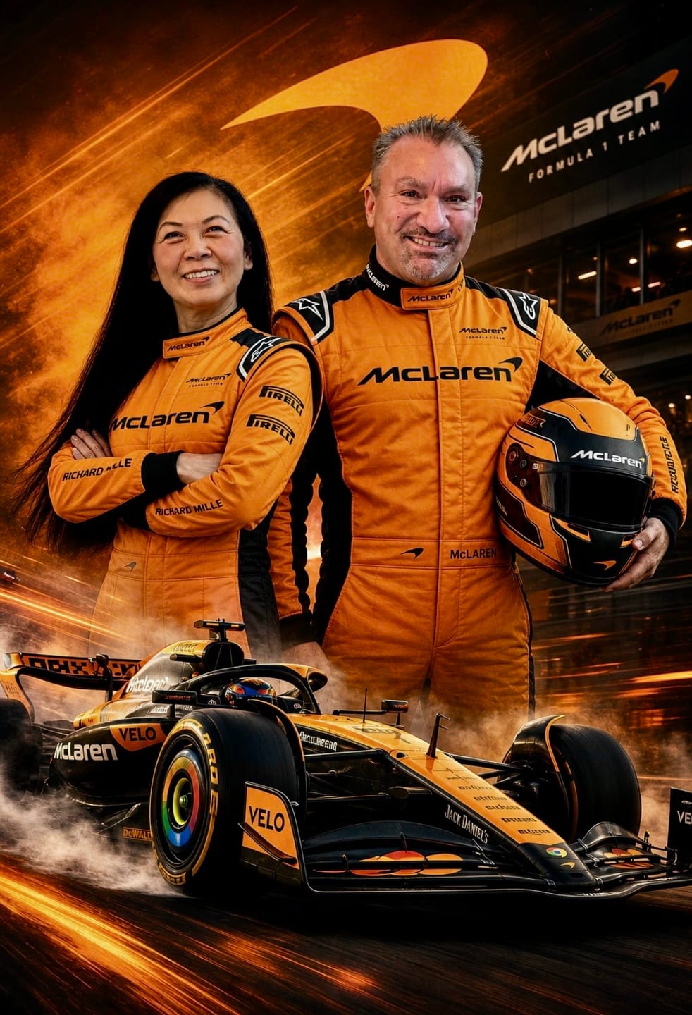 Customer photo review of Custom F1 Racing Portrait