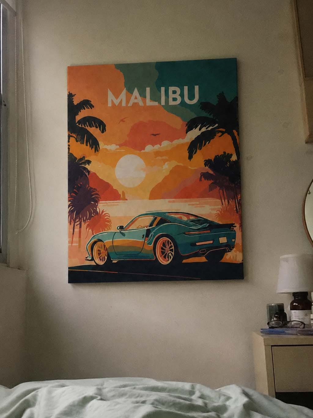 Customer photo review of Affiche Vintage Malibu