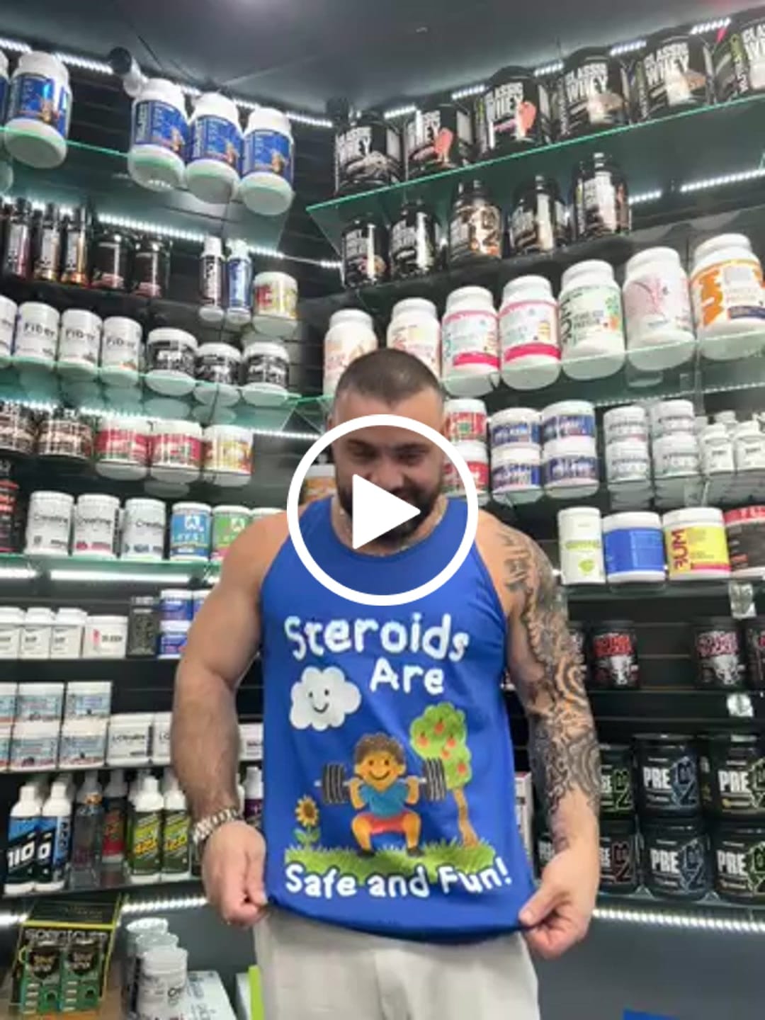 Customer video review of Steroids Are Fun Tank Top